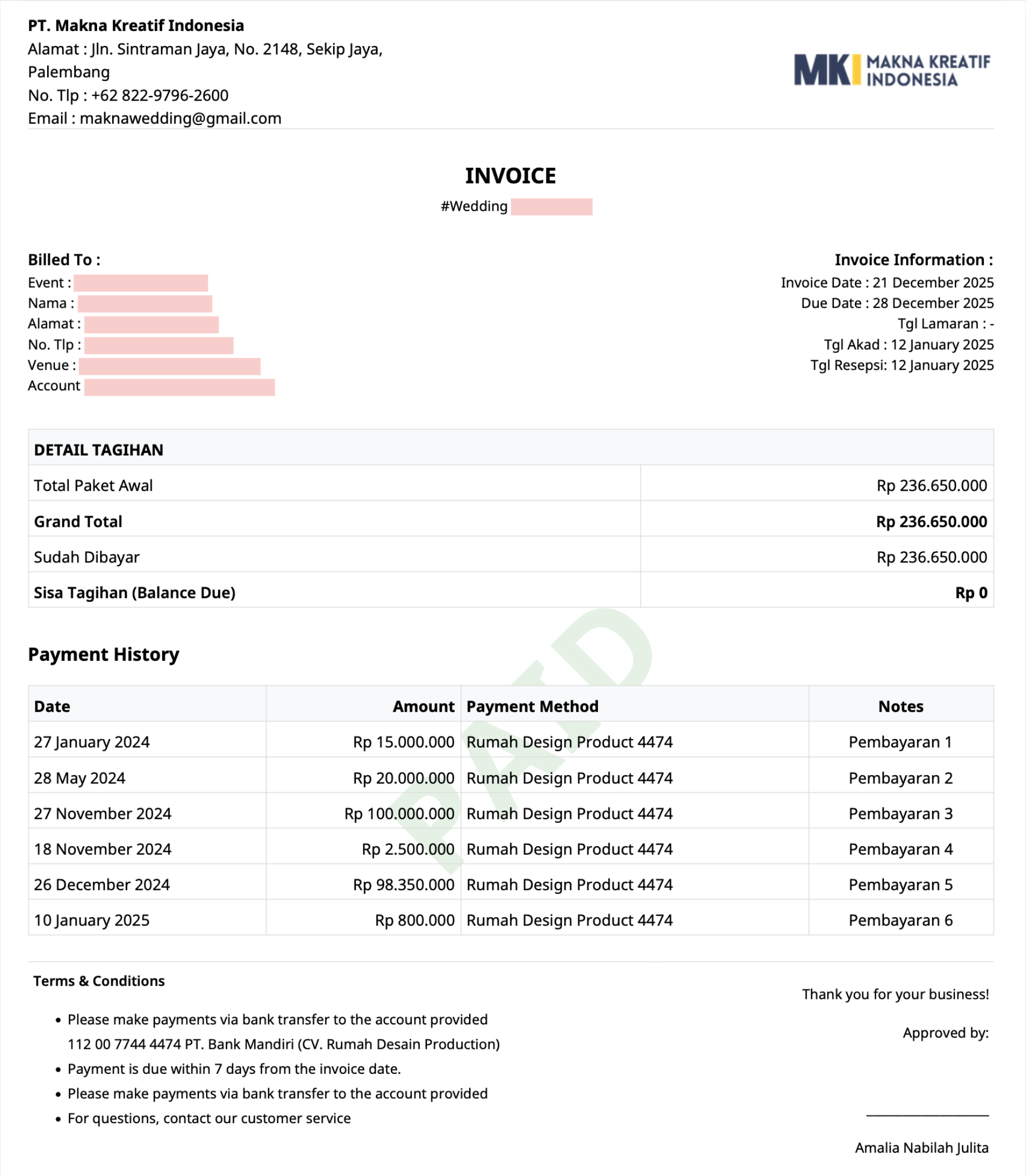 Invoice Template Preview
